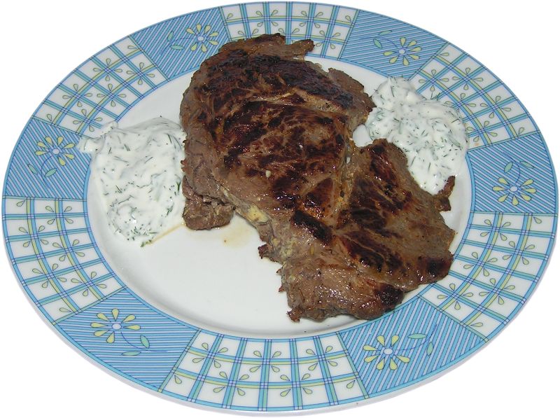 stek wo�owy grillowany na grillu elektrycznym